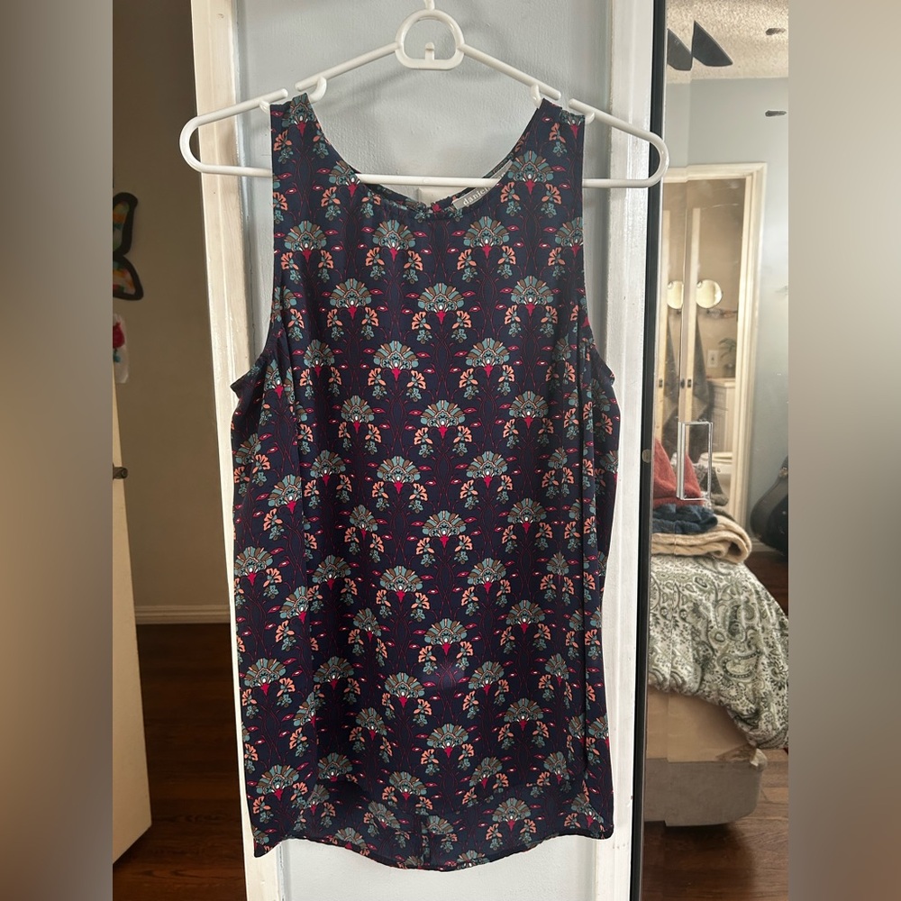 Daniel Rainn Navy Floral Blouse